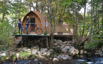 glamping nature foret camping pont