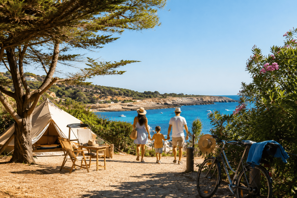 Camping familial avec vue sur la mer
