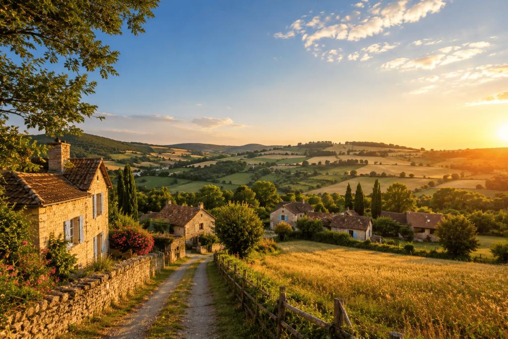 Paysage de campagne pour des vacances au calme